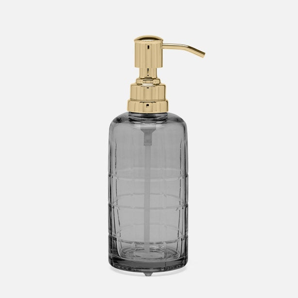 BATH COLLECTION SMOKE GLASS/BRASS