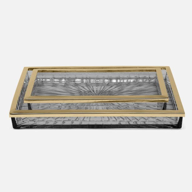 BATH COLLECTION SMOKE GLASS/BRASS