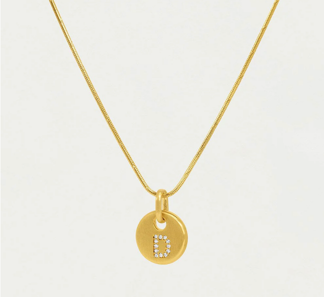 NECKLACE PAVE INITIAL PENDANT