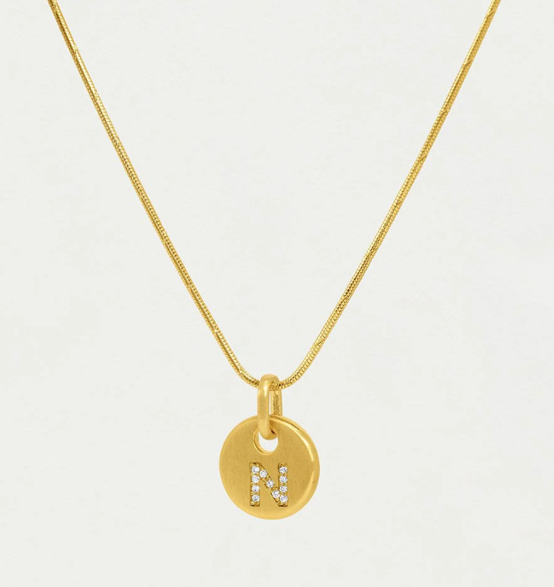 NECKLACE PAVE INITIAL PENDANT