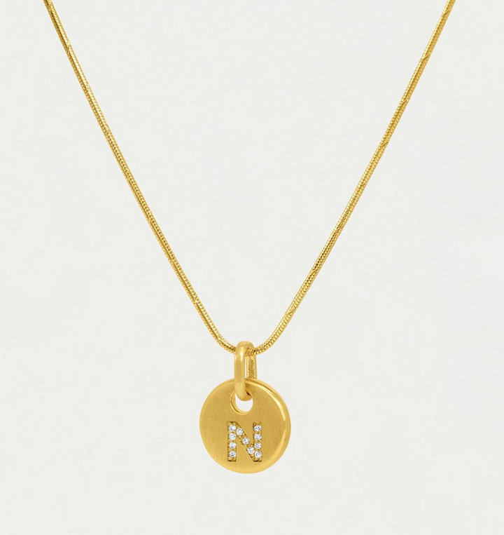 NECKLACE PAVE INITIAL PENDANT