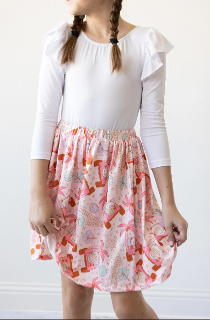 BODYSUIT WHITE FLUTTER L/S