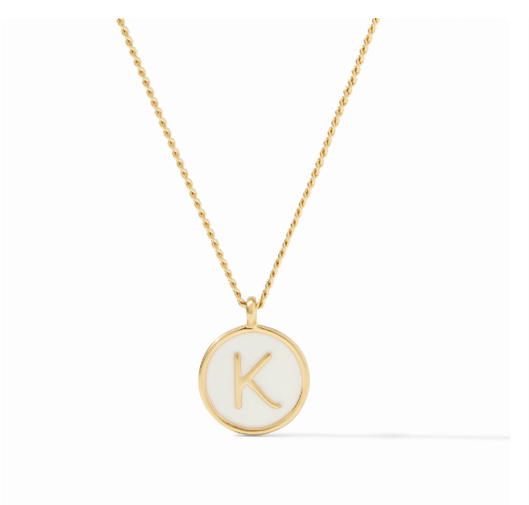 JULIE VOS NECKLACE MONOGRAM SOLITAIRE (Available in 3 Letters)