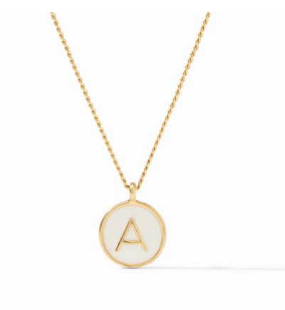 JULIE VOS NECKLACE MONOGRAM SOLITAIRE (Available in 3 Letters)