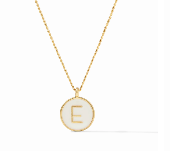 JULIE VOS NECKLACE MONOGRAM SOLITAIRE (Available in 2 Letters)