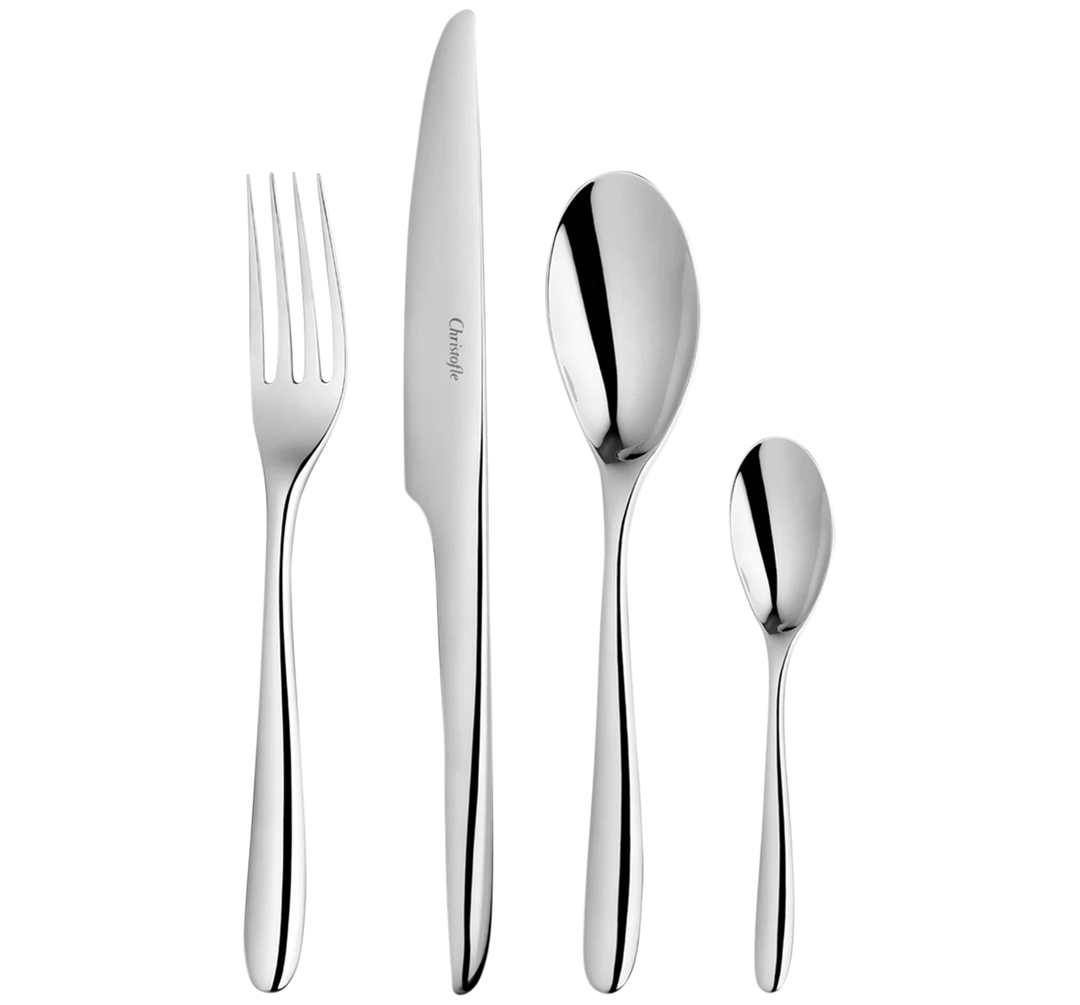 FLATWARE 24PC SET STAINLESS STEEL L'AME W/ HOLDER