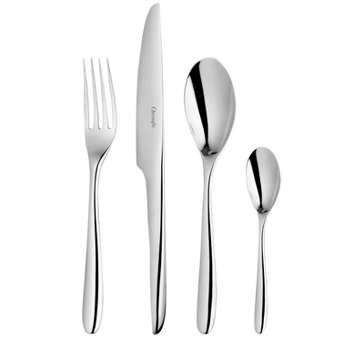 CHRISTOFLE FLATWARE 24-PIECE SET STAINLESS STEEL L'AME DE CHRISTOFLE WITH HOLDER