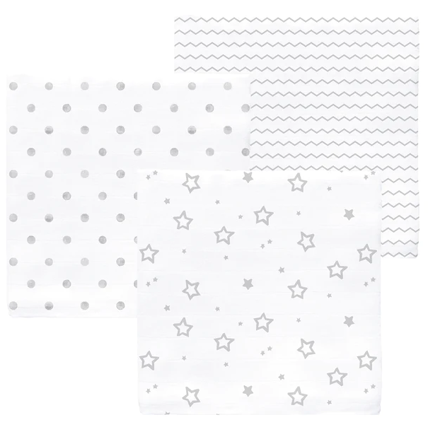 BLANKET MUSLIN STERLING STARGAZER S/3 #66440