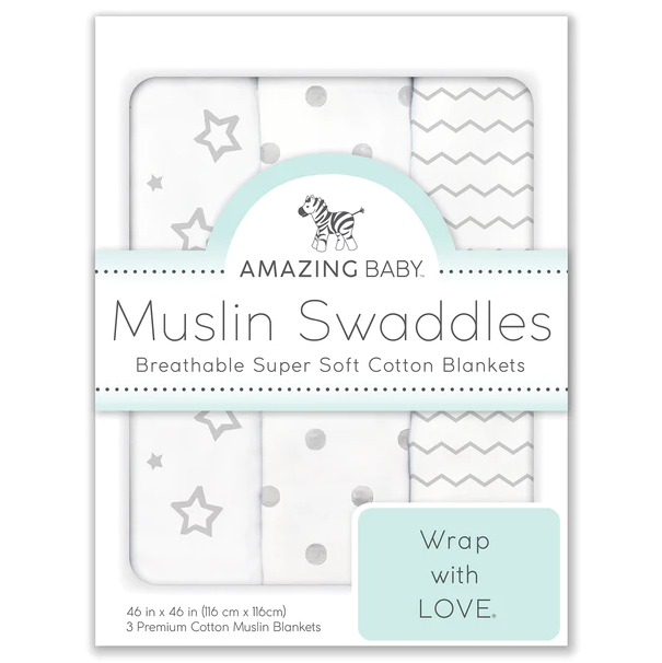 BLANKET MUSLIN STERLING STARGAZER S/3 #66440