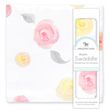 BLANKET MUSLIN WATERCOLOR ROSES