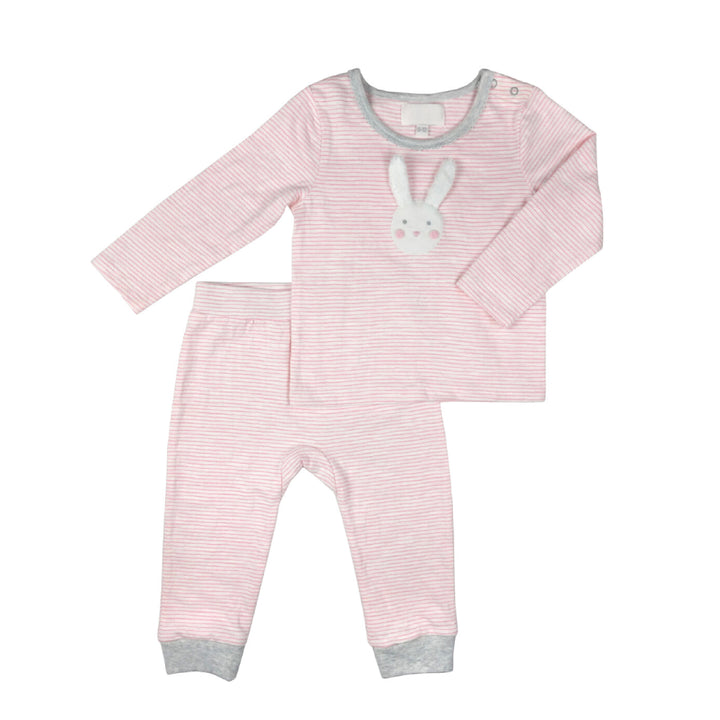 PLAYSET 2 PC BUNNY APPLIQUE PINK #66481