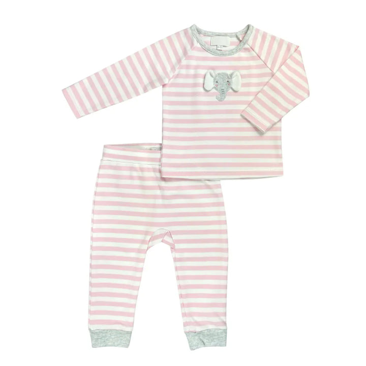 PLAYSET 2 PC ELEPHANT APPLIQUE PINK #66483