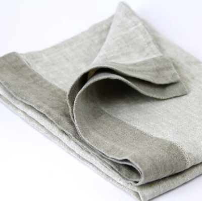 HAND TOWEL STONEWASHED LIGHT NATURAL WITH TRIM