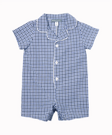 ROMPER BLUE PLAID