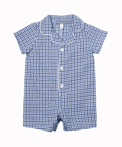 ROMPER BLUE PLAID (Available in 2 Sizes)