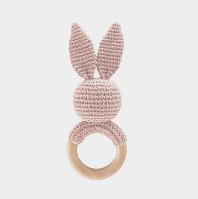 RATTLE TEETHER CROCHET BUNNY