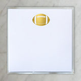 NOTEPAD SMALL GOLD FOIL FOOTBALL