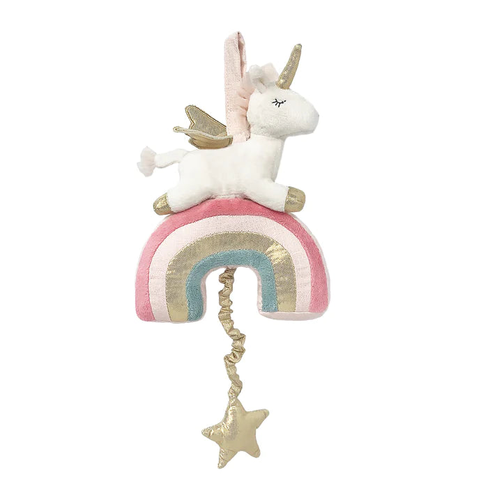 TOY PLUSH UNICORN & RAINBOW MUSIC MOBILE