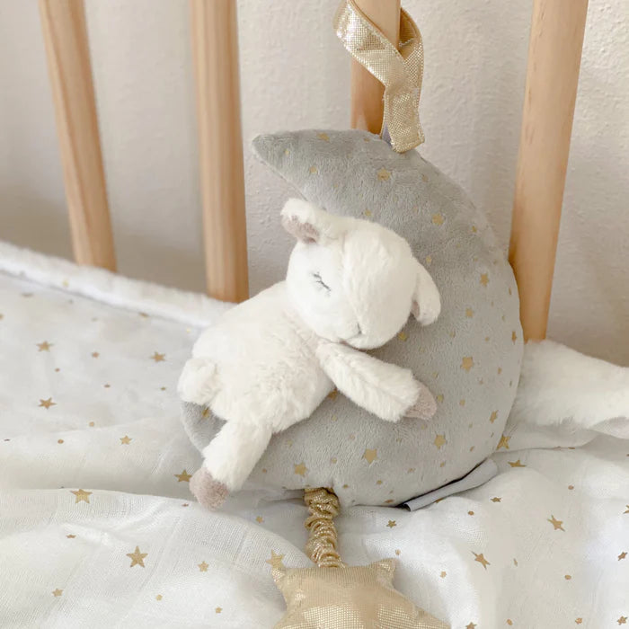 TOY PLUSH LAMB & MOON MUSICAL MOBILE #66585