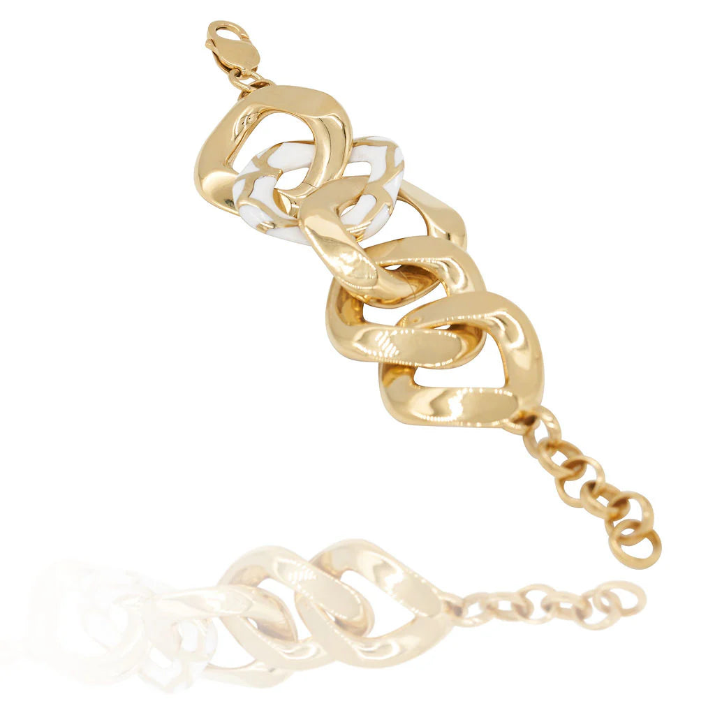 BRACELET GOLD SIGNATURE RESIN CHAIN