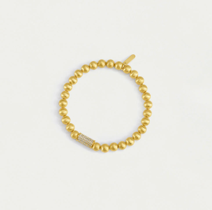 BRACELET PETIT PAVE MIDI BEADED WHITE TOPAZ #66684