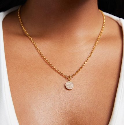 PENDANT PETIT PAVE KNOCKOUT WHITE TOPAZ #66690