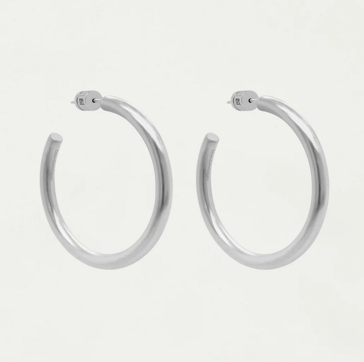 EARRINGS MIDI DUNE HOOPS SILVER #66694