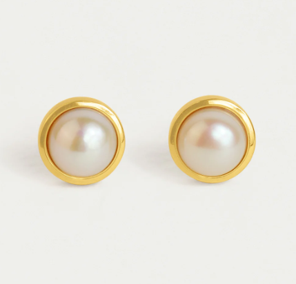 EARRINGS SIGNATURE STUDS PEARL LARGE #66699