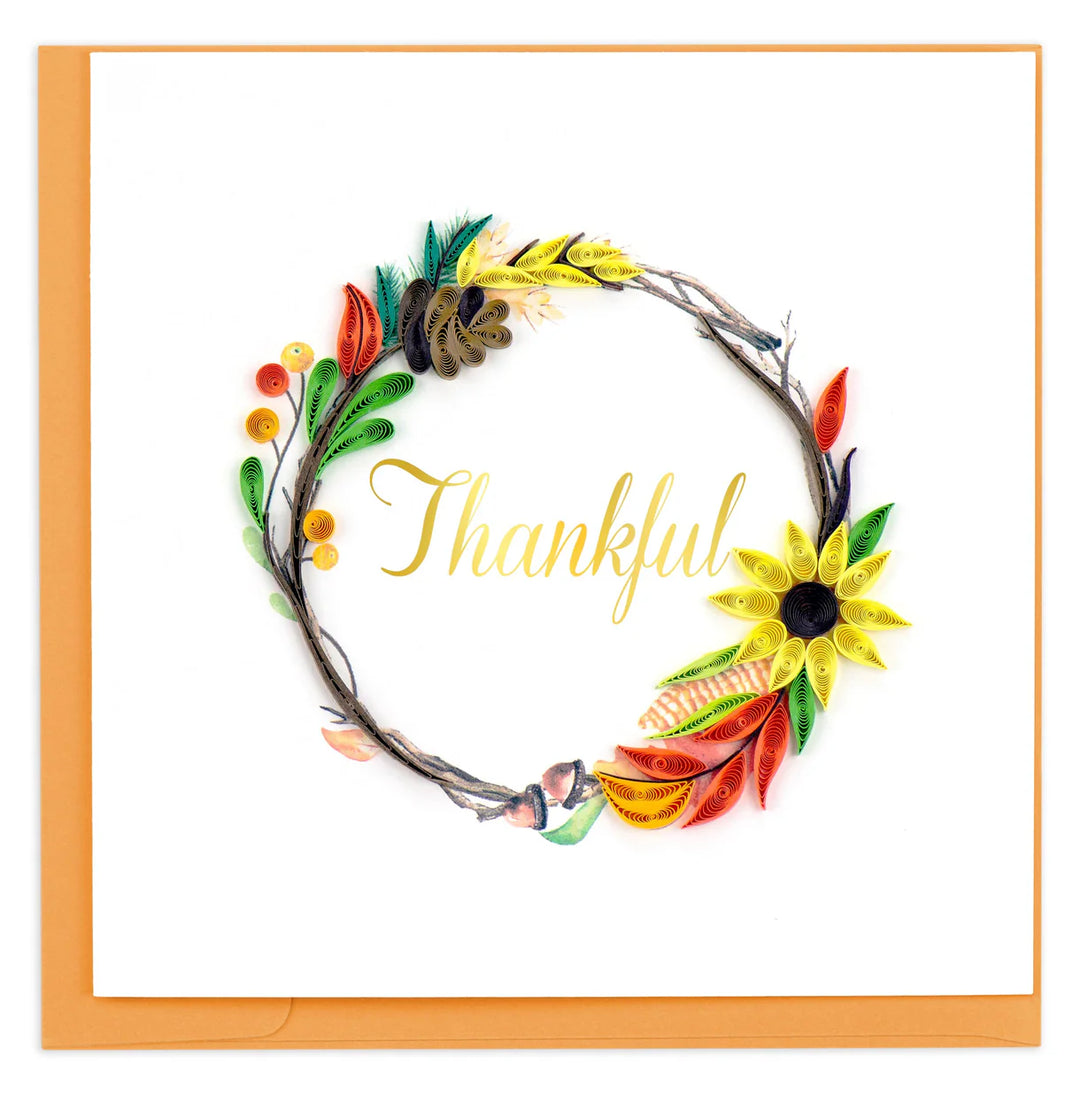 GREETING CARD "THANKFUL WREATH"