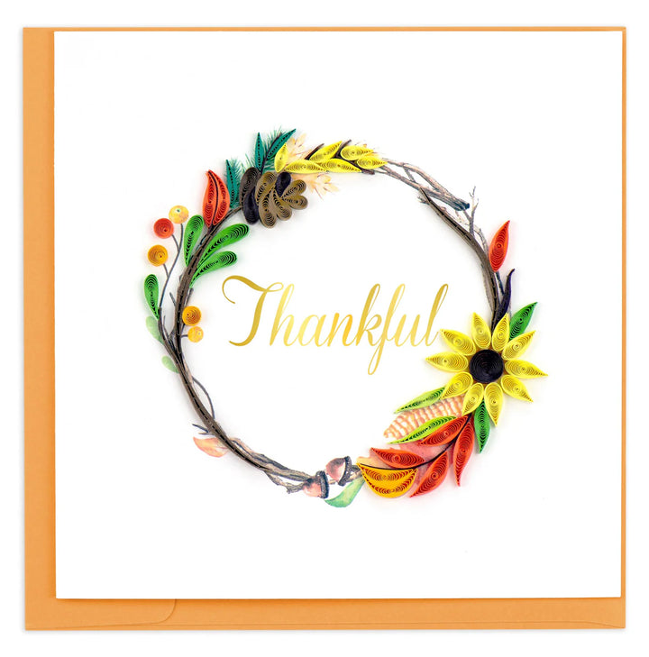 GREETING CARD "THANKFUL WREATH"