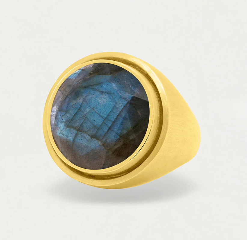 RING SIGNET LABRADORITE #66702