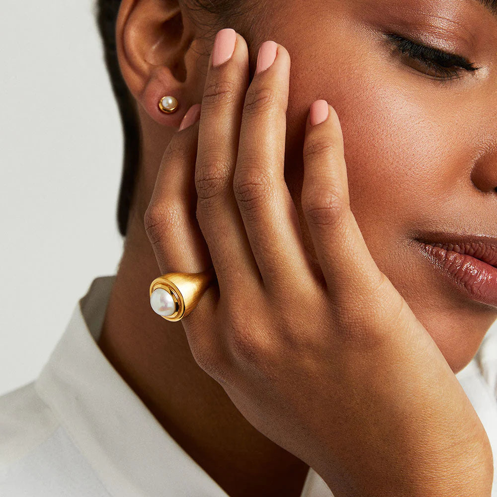 RING MINI SIGNET PEARL #66706