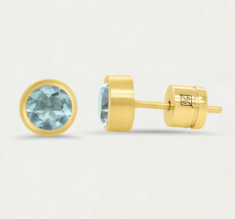 DEAN DAVIDSON EARRINGS SIGNATURE SMALL STUDS AQUAMARINE