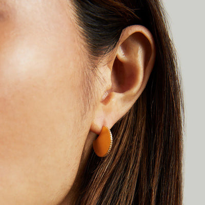 EARRINGS PETITE PAVE DISC WHT TOPAZ #66749