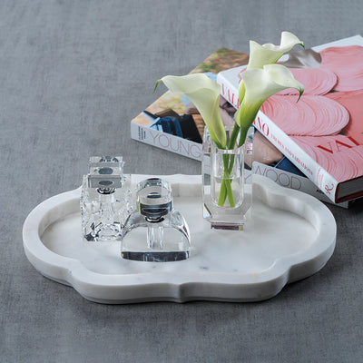 TRAY WHITE MARBLE PIETRE