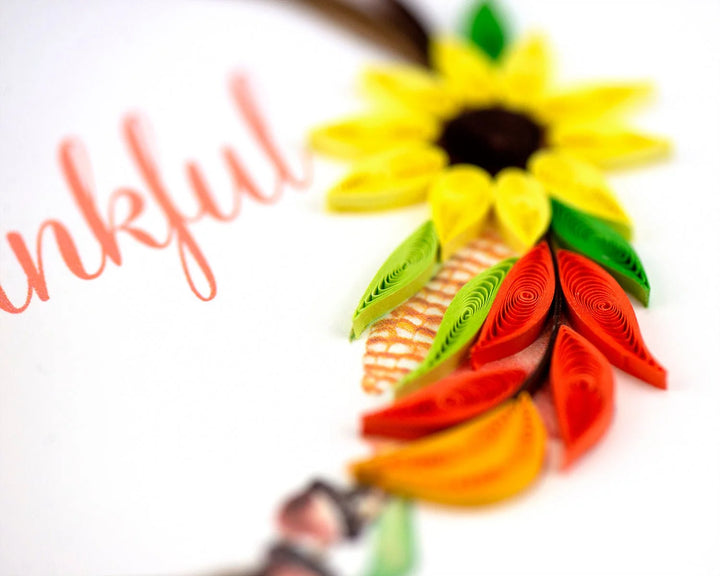 GREETING CARD "THANKFUL WREATH"