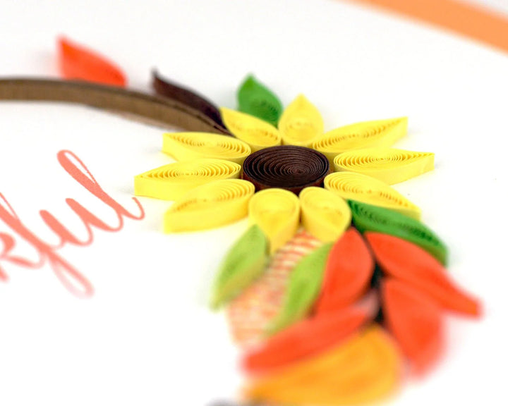 GREETING CARD "THANKFUL WREATH"