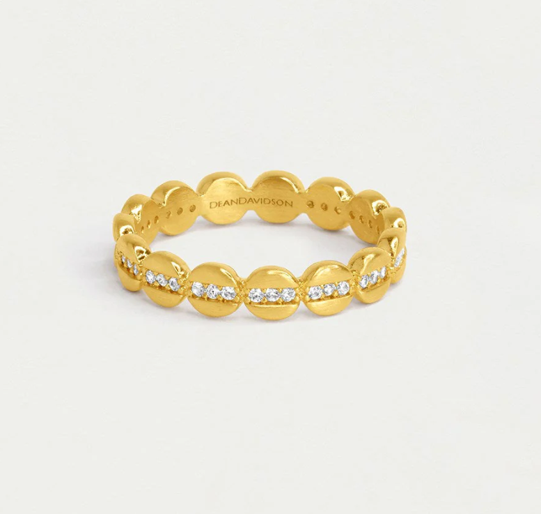 RING STACKING PETITE PAVE WHITE TOPAZ #66822