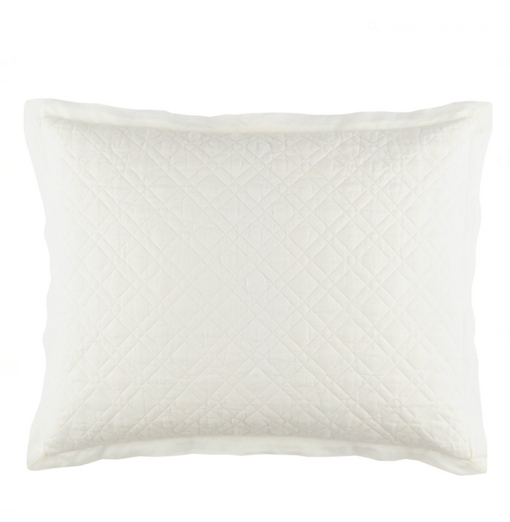 SHAM QUILTED WASHED LINEN