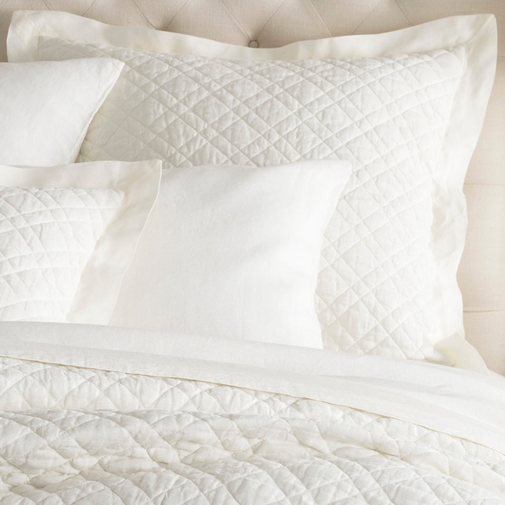 SHAM QUILTED WASHED LINEN