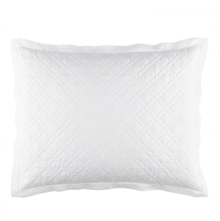 SHAM QUILTED WASHED LINEN