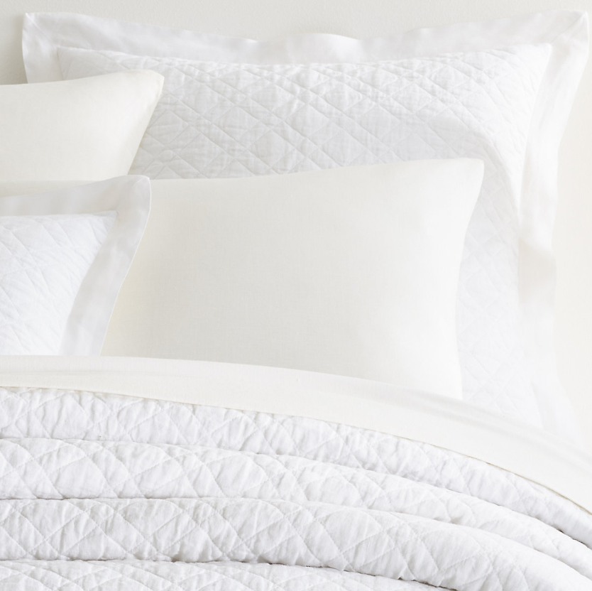 SHAM QUILTED WASHED LINEN