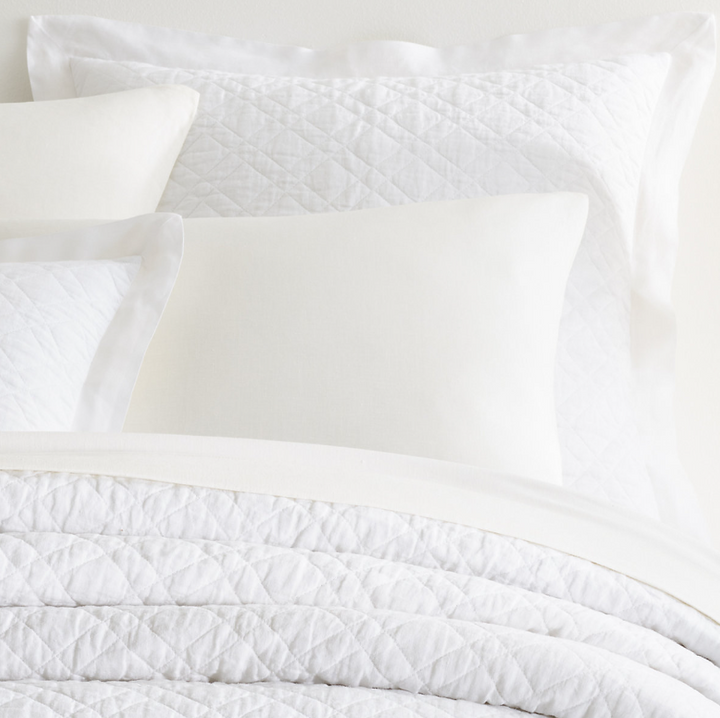 SHAM QUILTED WASHED LINEN