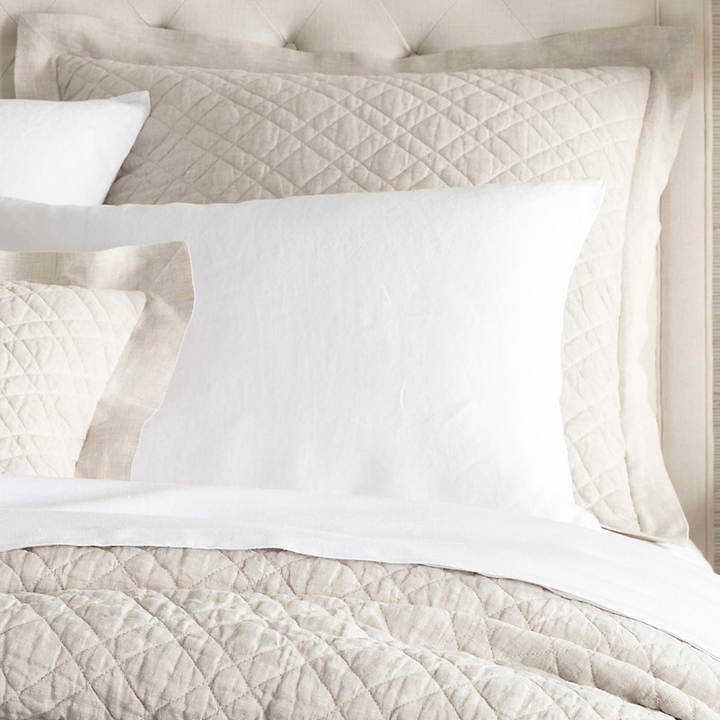 SHAM QUILTED WASHED LINEN