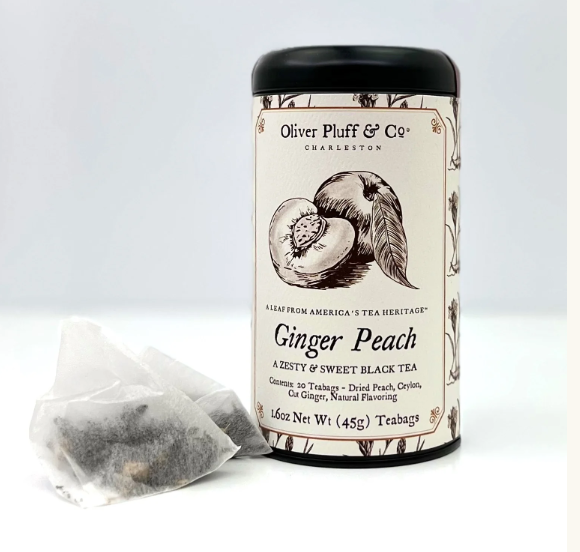 TEA TIN GINGER PEACH 20 TEABAGS #67018