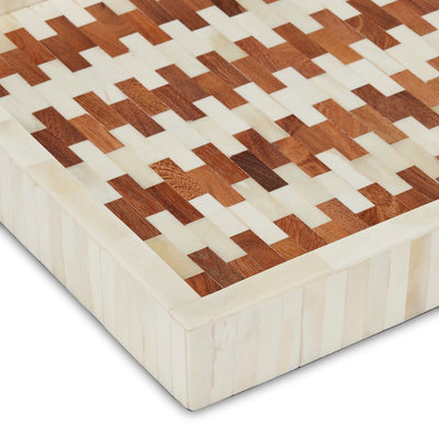 TRAY WHITE MARBLE & WOOD (Available in 2 sizes)