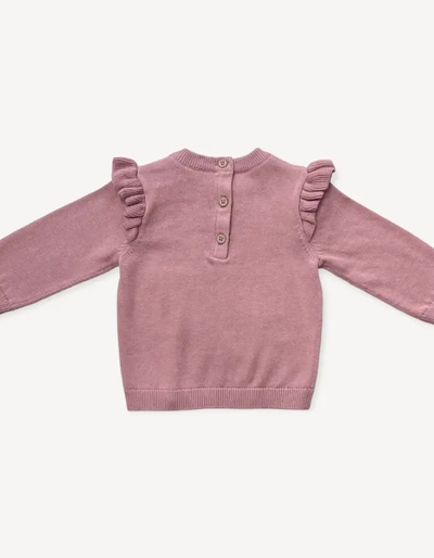 SWEATER BABY GIRL LLAMA VINTAGE ROSE