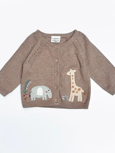 CARDIGAN ELEPHANT GIRAFFE (Available in 5 Sizes and 2 Colors)