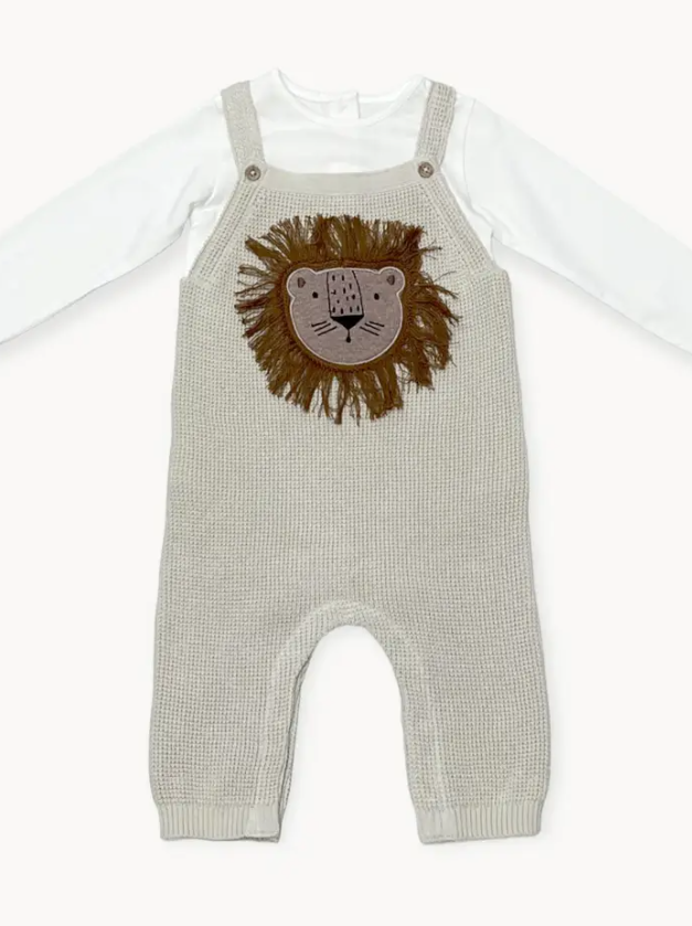 OVERALL SET LION APPLIQUE STONE (Available in 3 Sizes)