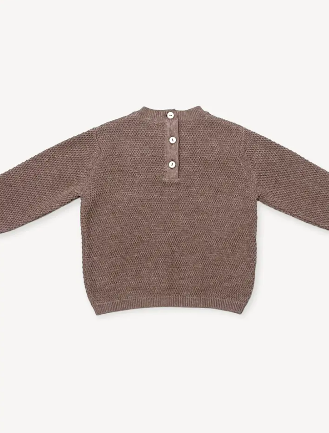 PULLOVER KNIT BEAR CAFE LATTE